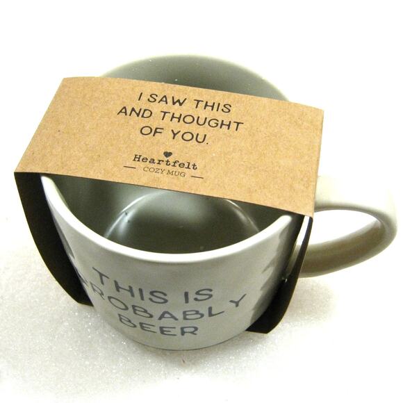 Large 15oz Handmade style Coffee Gift Mug for Coffee and Beer Drinker - Picture 4 of 4